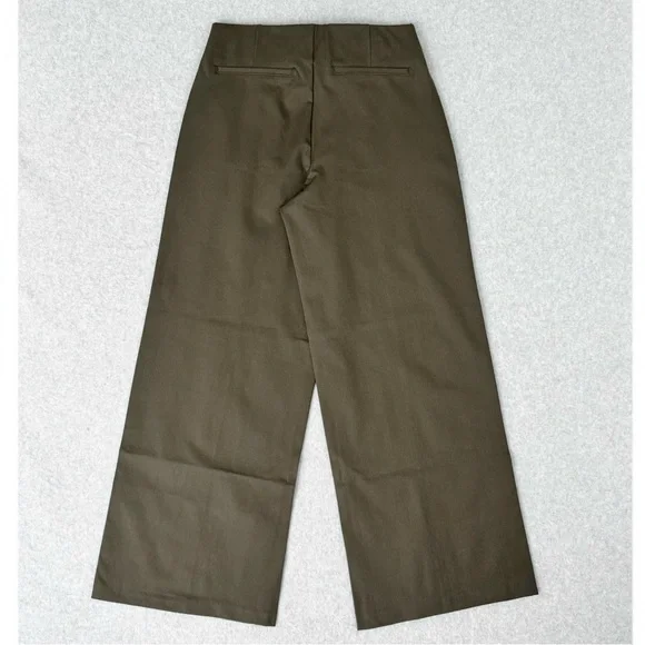 Old Navy Womens Pixie Wide Leg Pants Size Medium Brown Green Pull On Stretch New - Picture 5 of 13